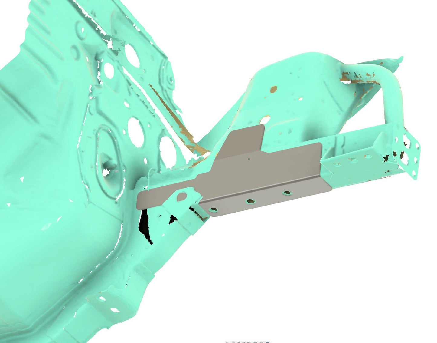 Good-enough-to-put-into-a-wall Rust Repair Plates for Fox chassis front frame rails 79-04